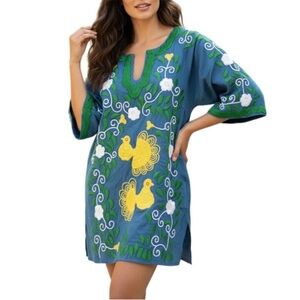 Frances Valentine Peacock Tunic Dress Size 4